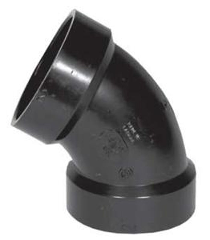 IPEX 027261 Pipe Elbow, 1-1/2 in, Hub, 60 deg Angle, ABS, SCH 40 Schedule