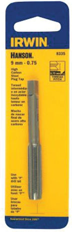 Irwin Hanson 8337 Thread Tap, M9-1.25 Thread, Plug Tap Thread, 4-Flute, HCS