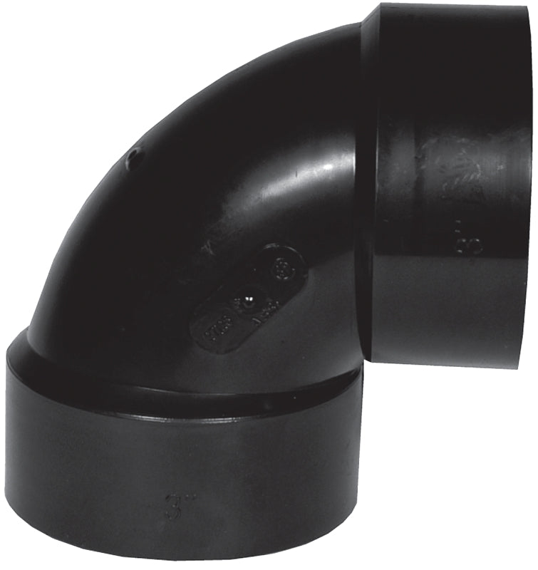 IPEX 027122 Pipe Elbow, 2 in, Hub, 90 deg Angle, ABS, SCH 40 Schedule