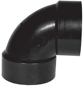 IPEX 027121 Pipe Elbow, 1-1/2 in, Hub, 90 deg Angle, ABS