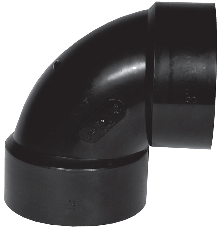 IPEX 027121 Pipe Elbow, 1-1/2 in, Hub, 90 deg Angle, ABS
