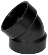 IPEX 027241 Pipe Elbow, 1-1/2 in, Hub, 45 deg Angle, ABS, SCH 40 Schedule