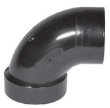 IPEX 027231 Pipe Elbow, 1-1/2 in, Hub x Spigot, 90 deg Angle, ABS, SCH 40 Schedule