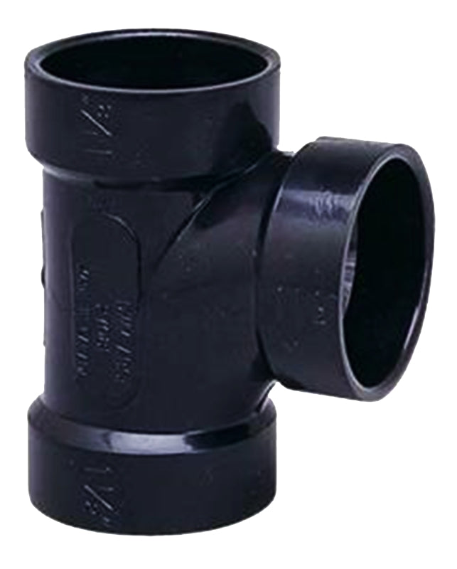 IPEX 027081 Sanitary Pipe Tee, 1-1/2 in, Hub, ABS, SCH 40 Schedule, Fo ...