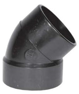 IPEX 027222 Pipe Elbow, 2 in, Hub x Spigot, 45 deg Angle, ABS, SCH 40 Schedule