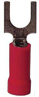 Gardner Bender 20-111 Spade Terminal, 600 V, 22 to 18 AWG Wire, #4 to 6 Stud, Vinyl Insulation, Red