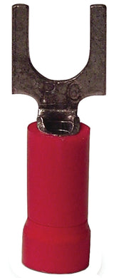 Gardner Bender 20-111 Spade Terminal, 600 V, 22 to 18 AWG Wire, #4 to 6 Stud, Vinyl Insulation, Red