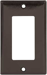 Eaton Cooper Wiring 2151 2151B-BOX Wallplate, 4-1/2 in L, 2-3/4 in W, 1 -Gang, Thermoset, Brown, High-Gloss