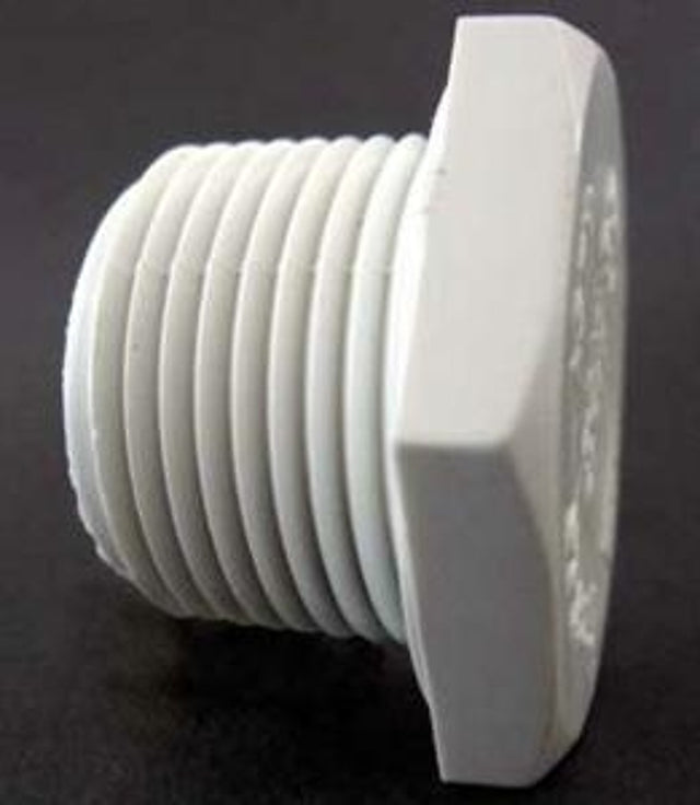 Xirtec 140 435624 Pipe Plug, 1 in, MPT, PVC, White, SCH 40 Schedule
