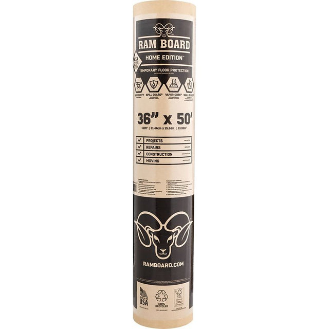 Ram Board RBHE 36-50 Floor Protector, 50 ft L, 36 in W