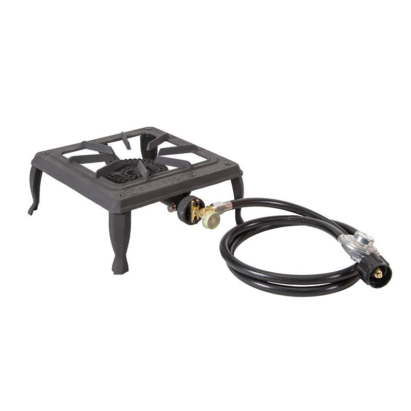 Stansport 208-100 Stove, 1-Burner, Propane, 15,000 Btu, Cast-Iron