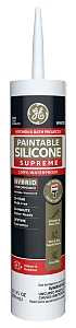 GE Supreme Silicone 2733743 Kitchen & Bath Sealant, White, 24 hr Curing, 10.1 fl-oz Cartridge, Pack of 12