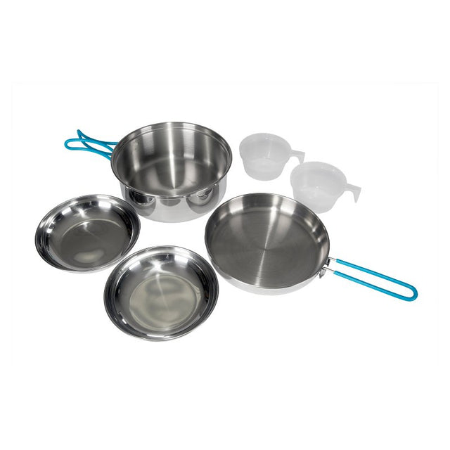 Stansport 362-200 Cook Set, Stainless Steel, 6-Piece, Pack of 4