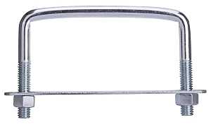 ProSource LR354 U-Bolt, 3/8 in Thread, 1-1/2 in L Thread, Steel, Zinc, Pack of 10