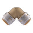SharkBite Max Series UR256A Pipe Elbow, 3/4 in, 90 deg Angle, Brass, 250 psi Pressure