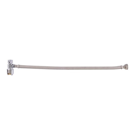 SharkBite UR24657Z Faucet Connector with Stop Valve, 1/2 in Inlet, FIP Inlet, 1/2 in Outlet, PTC Outlet, 20 in L