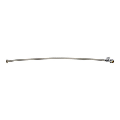 SharkBite UR24687 Braided Faucet Connector with Straight Stop Valve, 1/2 in Inlet, Push-Fit Inlet, 1/2 in Outlet