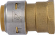 SharkBite Max Series UR094A Adapter, 1 in, Push-To-Connect x FNPT, Brass/Stainless Steel, 400 psi Pressure