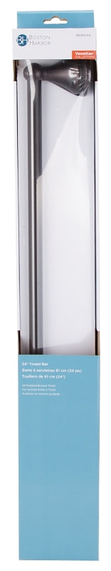Boston Harbor L5024-50-103L Towel Bar, 24 in L Rod, Oil-Rubbed Brass, Surface