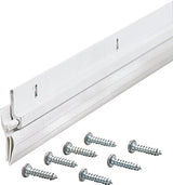 M-D 05215 Door Sweep, 36 in L, Vinyl Insert, Includes: Screws, White Insert Color