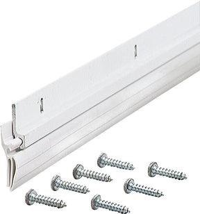 M-D 05215 Door Sweep, 36 in L, Vinyl Insert, Includes: Screws, White Insert Color