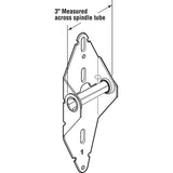 Prime-Line GD 52104 Garage Door Hinge, 3 in W Dimensions, 7/16 in Dia Pin, Steel, Galvanized, Non-Removable Pin