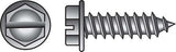 HILLMAN No. 6 X 3/8 in. L Slotted Hex Washer Head Sheet Metal Screws 100 pk