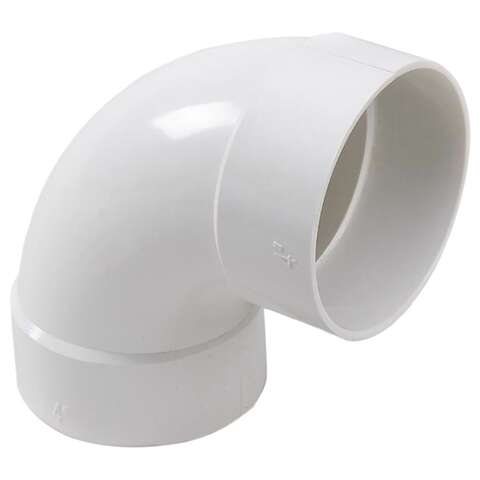 NDS Schedule 35 4 in. Hub each X 4 in. D Hub PVC Elbow 1 pk