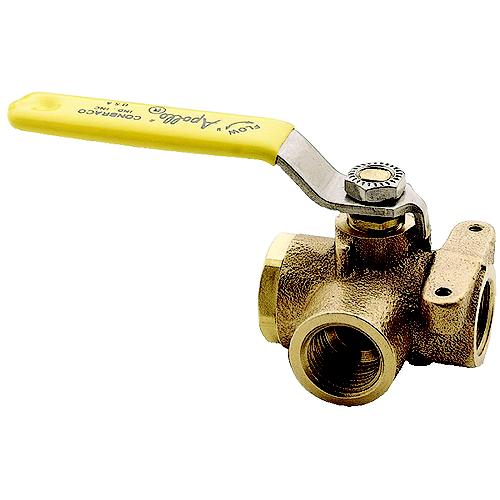 1" 3-Way Bronze Diverter Valve