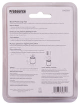 ProSource FE-50601-PS Furniture Leg Tip, Round, Plastic, Black, 1/2 in Dia, 5/8 in H