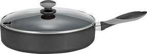 T-fal MIR-A7978284M Jumbo Fry Pan, 12 in Dia, Aluminum, Black, Non-Stick: Yes, Dishwasher Safe: Yes, Soft Grip Handle