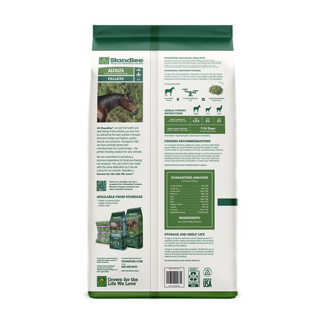 Standlee Premium Alfalfa 1175-30101-0-0 Horse Supplement, Pellet, 40 lb Bag