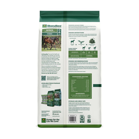 Standlee Premium Alfalfa 1180-40101-0-0 Horse Supplement, Cube, 40 lb Bag