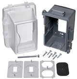 Red Dot CKPL Cover, Lockable, 6-5/32 in L, 4-11/16 in W, Rectangular, 1-Gang, Polycarbonate, Clear