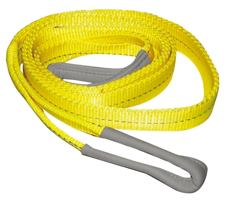 Ancra 20-EE2-9802X20 Twisted Web Sling, 2 in W, 20 ft L, 2-Ply, 6200 lb Vertical Hitch, Polyester, Yellow