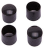 ProSource FE-50604-PS Furniture Leg Tip, Round, Plastic, Black, 7/8 in Dia, 1 in H
