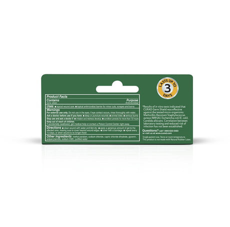 Curad Germ Shield CUR45955GS Antimicrobial Wound Gel, 0.5 oz Tube, Water-Based Gel