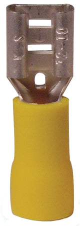 Gardner Bender 20-145F Disconnect Terminal, 600 V, 12 to 10 AWG Wire, 1/4 in Stud, Vinyl Insulation, Yellow, 16/PK