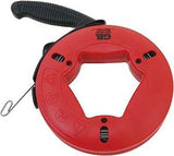 Gardner Bender UpperHand Series FTS-65R Fish Tape, 1/8 in Tape, 65 ft L Tape, Carbon Steel Tape, Red Case