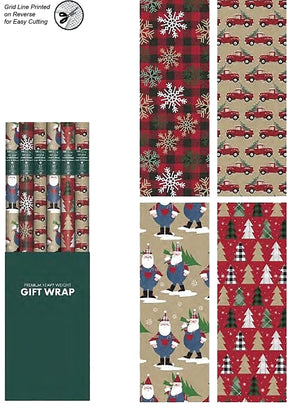 Hometown Holidays 68731 Gift Wrap Tissue, Kraft Paper, Multi-Color, Pack of 48