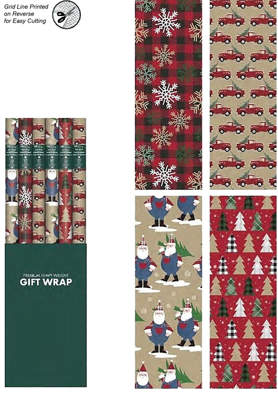 Hometown Holidays 68731 Gift Wrap Tissue, Kraft Paper, Multi-Color, Pack of 48