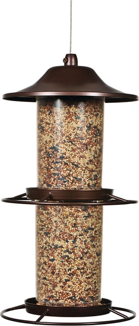 Perky-Pet 325S Panorama Bird Feeder, 4-1/2 lb, Powder-Coated, Hanging