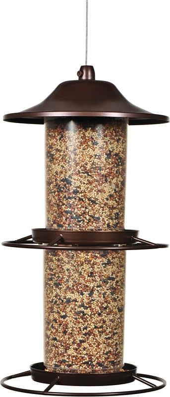 Perky-Pet 325S Panorama Bird Feeder, 4-1/2 lb, Powder-Coated, Hanging