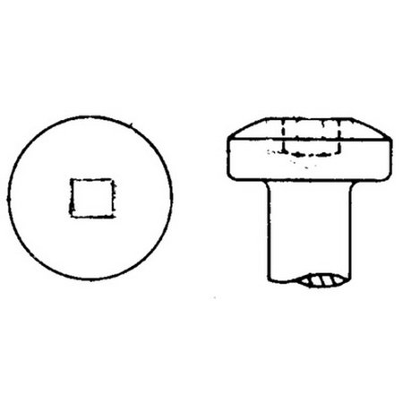 AP Products 012-PSQ-1000 8X3/4 Pan Head Square Recess Screw, Zinc, 1000 Pack