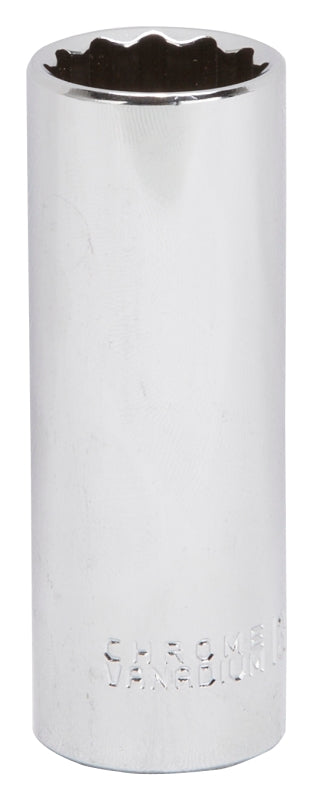 Vulcan MT6528541 Drive Socket, 13/16 in Socket, 1/2 in Drive, 12-Point, Chrome Vanadium Steel, Chrome