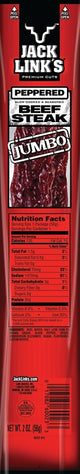 Jack Link's 06023 Snack, Pepper, 2 oz, Beef, Black Pepper, Pack of 12