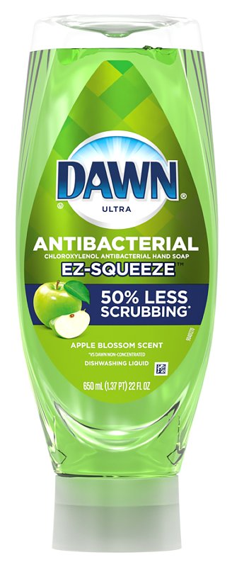 Dawn 52044 Antibacterial Hand Soap, 22 fl-oz Bottle, Liquid, Apple Blossom, Clear Green, Pack of 8