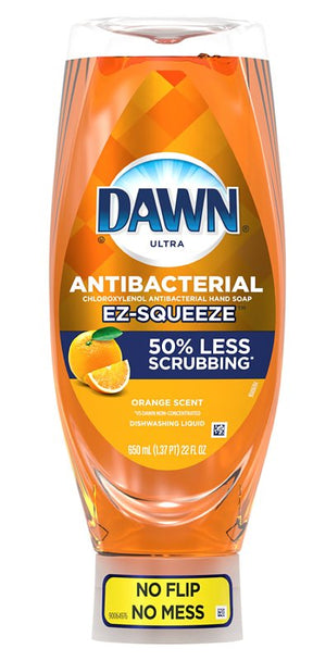Dawn 52068 Antibacterial Hand Soap, 22 fl-oz Bottle, Liquid, Orange, Clear Orange, Pack of 8