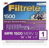 Filtrete UP11-4 Air Filter, 14 in L, 14 in W, 12 MERV, 1500 MPR, Pack of 4
