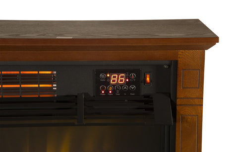 Comfort Glow Electric Fireplace, 750/1500 Watt, 3 Quartz Elements, Vintage Oak